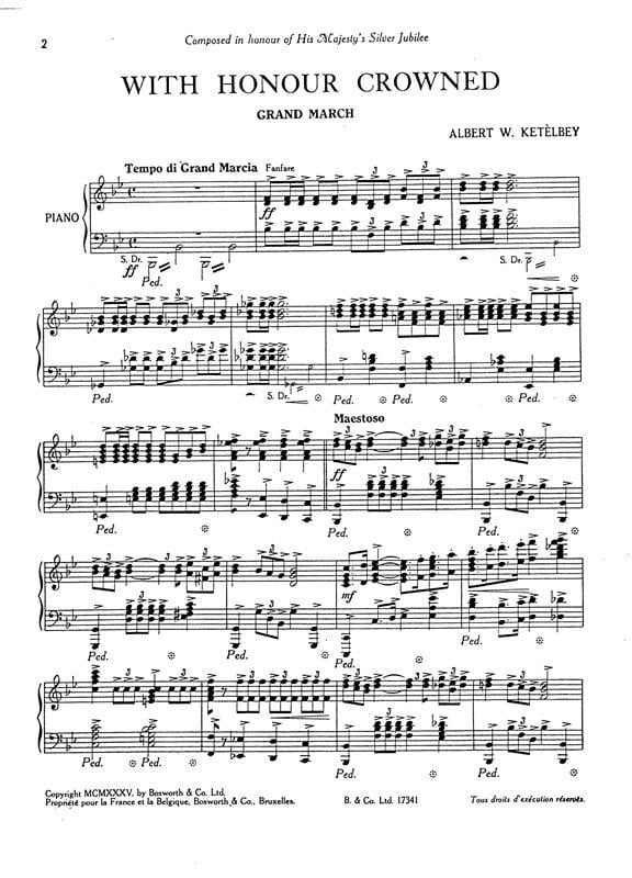 With Honour Crowned (Piano)